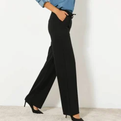 Pantalon droit, maille milano