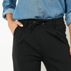 Pantalon droit, maille milano
