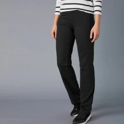 Pantalon droit maille taille élastiquée