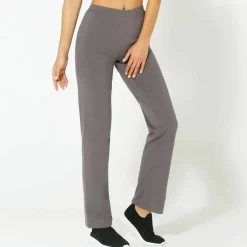 Pantalon droit maille taille élastiquée