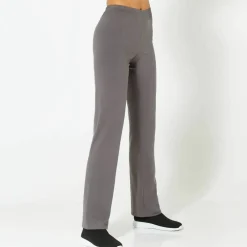 Pantalon droit maille taille élastiquée