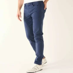 Pantalon droit 5 poches ceinture élastiquée invisible - L32