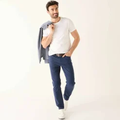 Pantalon droit 5 poches ceinture élastiquée invisible - L30