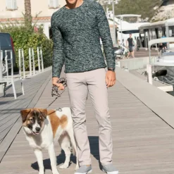 Pantalon droit 5 poches élastiqué côtés - L30