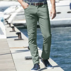 Pantalon droit 5 poches élastiqué côtés - L28