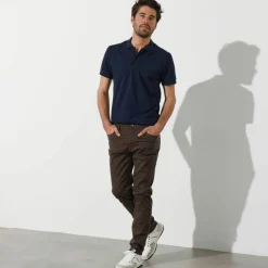 Pantalon droit 5 poches élastiqué côtés - L28