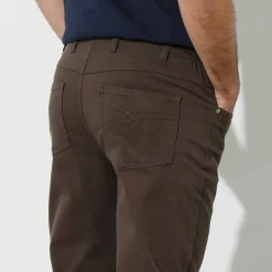 Pantalon droit 5 poches élastiqué côtés - L28