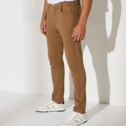 Pantalon droit 5 poches élastiqué côtés - L28