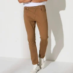 Pantalon droit 5 poches élastiqué côtés - L28