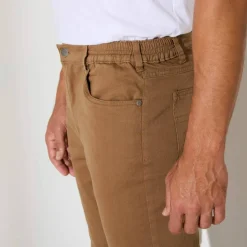 Pantalon droit 5 poches élastiqué côtés - L30