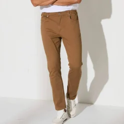 Pantalon droit 5 poches élastiqué côtés - L30