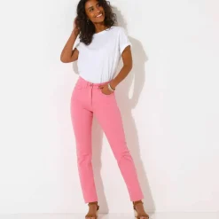 Pantalon droit sculptant, renfort gainant