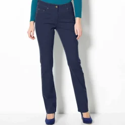Pantalon droit stretch uni