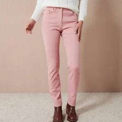 Pantalon droit stretch uni
