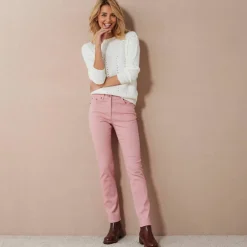 Pantalon droit stretch uni