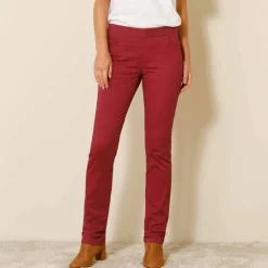 Pantalon droit "ultra confort" taille élastiquée