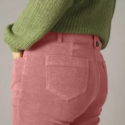 Pantalon droit, velours côtelé