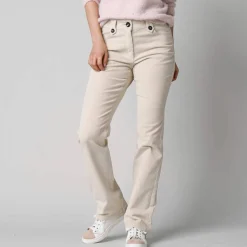 Pantalon droit, velours côtelé
