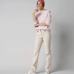 Pantalon droit, velours côtelé