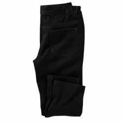 Pantalon effet ventre plat, coton stretch