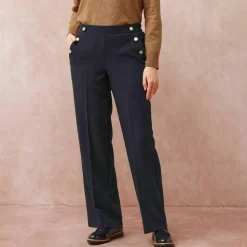 Pantalon fluide effet pont
