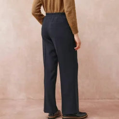 Pantalon fluide effet pont
