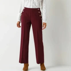 Pantalon fluide effet pont