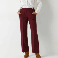 Pantalon fluide effet pont