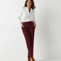 Pantalon fluide effet pont