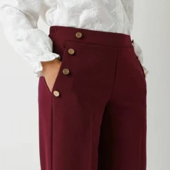 Pantalon fluide effet pont