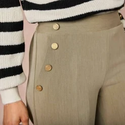 Pantalon fluide effet pont