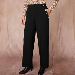 Pantalon fluide effet pont