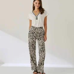 Pantalon fluide imprimé