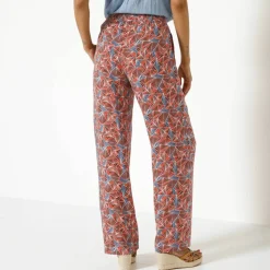 Pantalon fluide imprimé, taille élastiquée