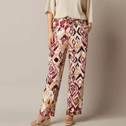 Pantalon fluide large, imprimé
