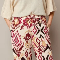 Pantalon fluide large, imprimé