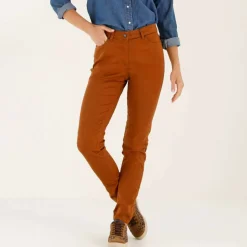 Pantalon fuselé couleur