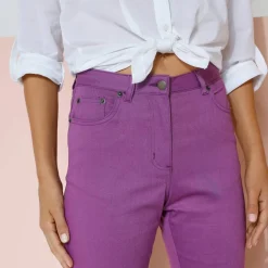 Pantalon fuselé couleur