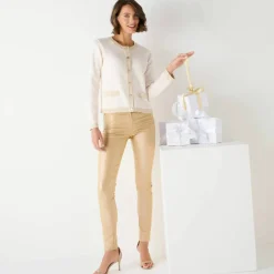 Pantalon fuselé enduit ultra stretch