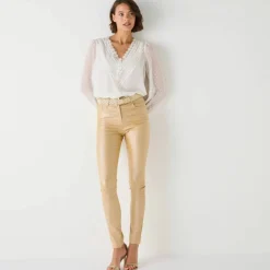 Pantalon fuselé enduit ultra stretch