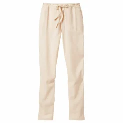 Pantalon fuselé fluide, lin-coton