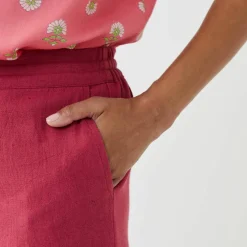 Pantalon fuselé fluide, lin-coton