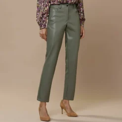 Pantalon fuselé 7/8ème aspect enduit