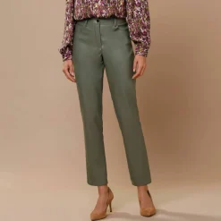 Pantalon fuselé 7/8ème aspect enduit
