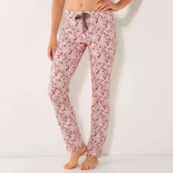 Pantalon imprimé fleuri - jersey coton