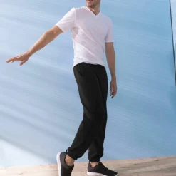 Pantalon jogging molleton bas élastiqué