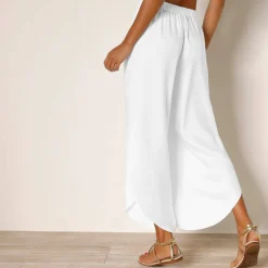 Pantalon large, bas fendus