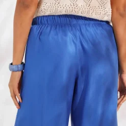 Pantalon large, bas fendus