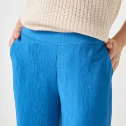 Pantalon large effet matière