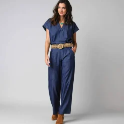 Pantalon large en denim léger